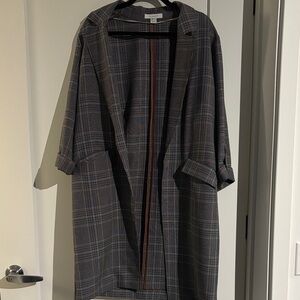 Primark Gray Plaid Coat